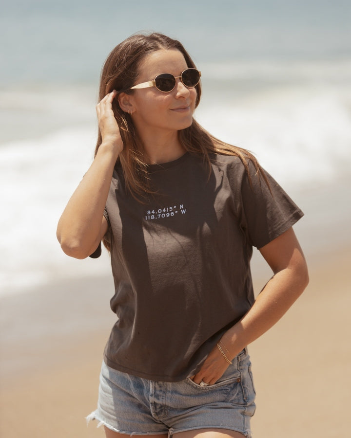 Malibu Coordinates (Long Crop Tee)